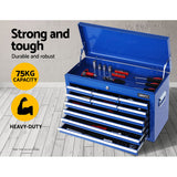 Giantz 10-Drawer Tool Box Chest Cabinet Garage Storage Toolbox Blue