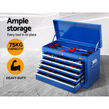 Giantz 15 Drawers Tool Box Chest Trolley Cabinet Garage Storage Boxes Organizer Blue