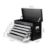 Giantz 9 Drawer Mechanic Tool Box Storage - Black & Grey