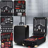 816pcs Tool Kit Trolley Case Mechanics Box Toolbox Portable DIY Set BK