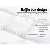 Giselle Single Mattress Topper Pillowtop 1000GSM Microfibre Filling Protector