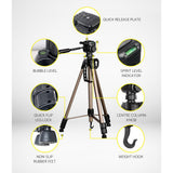 Weifeng 160cm Dual Bubble Level Camera Tripod