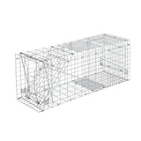 Humane Animal Trap Cage 66 x 23 x 25cm  - Silver