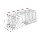 Humane Animal Trap Cage 66 x 23 x 25cm  - Silver