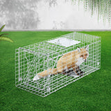 Humane Animal Trap Cage 94 x 34 x 36cm  - Silver