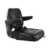 Giantz Tractor Seat with Armrest Forklift Excavator Bulldozer Universal Suspension Backrest Truck Chair black