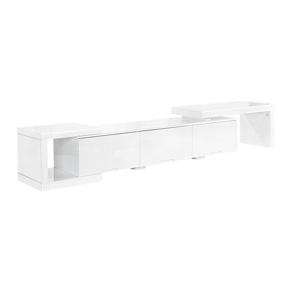 Artiss High Gloss Adjustable TV Stand Entertainment Unit - White