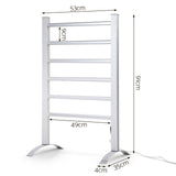 Devanti Electric Heated Towel Rail Rails Warmer Rack Aluminium Bar Bathroom