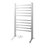 Devanti Heated Towel Rail Rack Bathroom Aluminum Electric Rails Warmer Clothes 10 Rungs