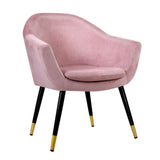 Artiss Armchair Lounge Chair Accent Armchairs Retro Single Sofa Velvet Pink Seat