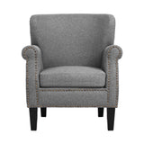 Artiss Armchair Accent Chair Retro Armchairs Lounge Accent Chair Single Sofa Linen Fabric Seat Grey