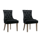 Artiss Set of 2 Dining Chair CAYES French Provincial Chairs Wooden Fabric Retro Cafe