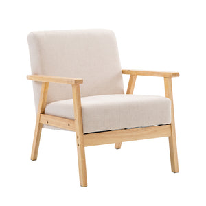 Artiss Fabric Dining Armchair - Beige