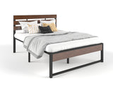 Ora Wooden and Metal Bed Frame Double