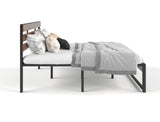 Ora Wooden and Metal Bed Frame Queen