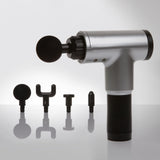 Fit Smart Vibration Massage Therapy Device Black Grey 4 Massage Heads 6 Modes  Black, Grey