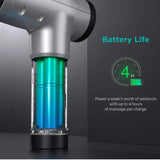 Fit Smart Vibration Massage Therapy Device Black Grey 4 Massage Heads 6 Modes  Black, Grey