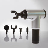 Fit Smart Vibration Massage Therapy Device Black Grey 4 Massage Heads 6 Modes  Black, Grey