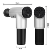 Fit Smart Vibration Massage Therapy Device Black Grey 4 Massage Heads 6 Modes  Black, Grey