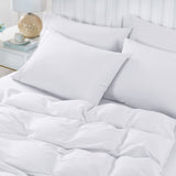 Royal Comfort 2000TC 6 Piece Bamboo Sheet & Quilt Cover Set Cooling Breathable Double White