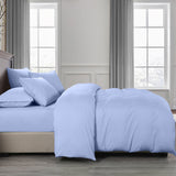 Royal Comfort 2000TC 6 Piece Bamboo Sheet & Quilt Cover Set Cooling Breathable Queen Light Blue