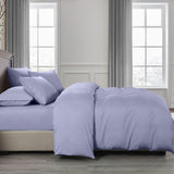 Royal Comfort 2000TC 6 Piece Bamboo Sheet & Quilt Cover Set Cooling Breathable Queen Lilac Grey