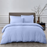 Royal Comfort 2000TC 6 Piece Bamboo Sheet & Quilt Cover Set Cooling Breathable King Light Blue