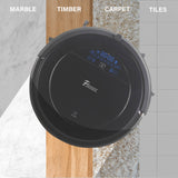 Pursonic i9 Robotic Vacuum Cleaner Carpet Floor Dry Wet Mopping Auto Robot Black  Black