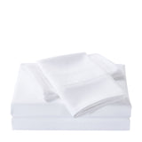 Casa Decor 2000 Thread Count Bamboo Cooling Sheet Set Ultra Soft Bedding Double White