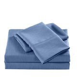 Casa Decor 2000 Thread Count Bamboo Cooling Sheet Set Ultra Soft Bedding Double Denim