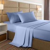 Casa Decor 2000 Thread Count Bamboo Cooling Sheet Set Ultra Soft Bedding Queen Light Blue