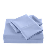 Casa Decor 2000 Thread Count Bamboo Cooling Sheet Set Ultra Soft Bedding Queen Light Blue