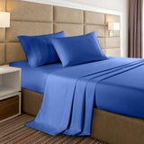 Casa Decor 2000 Thread Count Bamboo Cooling Sheet Set Ultra Soft Bedding Queen Royal Blue