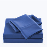 Casa Decor 2000 Thread Count Bamboo Cooling Sheet Set Ultra Soft Bedding Queen Royal Blue