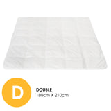 Royal Comfort 260GSM Deluxe Eco-Silk Touch Quilt 100% Cotton Cover Double White