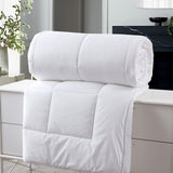 Royal Comfort 260GSM Deluxe Eco-Silk Touch Quilt 100% Cotton Cover Double White