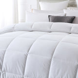 Royal Comfort 260GSM Deluxe Eco-Silk Touch Quilt 100% Cotton Cover Double White