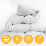 Casa Decor Silk Touch Quilt 360GSM All Seasons Antibacterial Hypoallergenic Double White