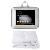 Casa Decor Silk Touch Quilt 360GSM All Seasons Antibacterial Hypoallergenic King Single White