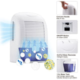 Pursonic 1500ML Clean Air Max Dehumidifier Portable Electric Office Home White 1500ml White, Blue