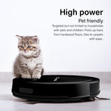 MyGenie Smart Robotic Vacuum Cleaner App Controlled Carpet Floors Auto Robot  Black