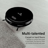 MyGenie Smart Robotic Vacuum Cleaner App Controlled Carpet Floors Auto Robot  Black