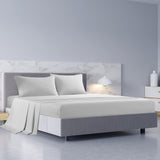 Royal Comfort 1000TC Hotel Grade Bamboo Cotton Sheets Pillowcases Set Ultrasoft Queen Cool Grey