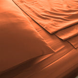 Royal Comfort 1000TC Hotel Grade Bamboo Cotton Sheets Pillowcases Set Ultrasoft King Cinnamon