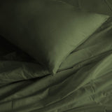 Royal Comfort 1000TC Hotel Grade Bamboo Cotton Sheets Pillowcases Set Ultrasoft King Olive