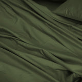 Royal Comfort 1000TC Hotel Grade Bamboo Cotton Sheets Pillowcases Set Ultrasoft King Olive