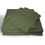 Royal Comfort 1000TC Hotel Grade Bamboo Cotton Sheets Pillowcases Set Ultrasoft King Olive