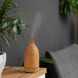 Milano Decor Aroma Diffuser 100ml Ultrasonic Humidifier Purifier And 3 Pack Oils 100ml Light Wood