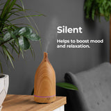 Milano Decor Aroma Diffuser 100ml Ultrasonic Humidifier Purifier And 3 Pack Oils 100ml Light Wood