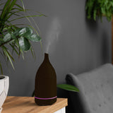 Milano Decor Aroma Diffuser 100ml Ultrasonic Humidifier Purifier And 3 Pack Oils 100ml Dark Wood